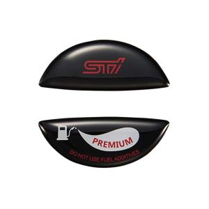 SUBARUスバル純正STIフューエルキャップオーナメント(ハイオク)ブラック STSG18100640 W54mm x H:21mm