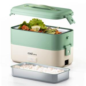 Cosi home 弁当箱炊飯器 2段式 炊飯器一人暮らし 1台4役 炊き 蒸し 温め ミニ炊飯器 お米おかず同時調理 空炊き防止機能付き