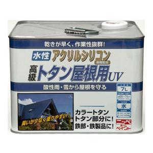 ニッペ ペンキ 塗料 水性トタン屋根用UV 7L クリーム 水性 つやあり 屋外 日本製 4976124192272｜mantendo0