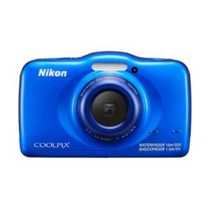 Nikon デジタルカメラ S32 防水 1300万画素 ブルー S32BL｜mantendo0