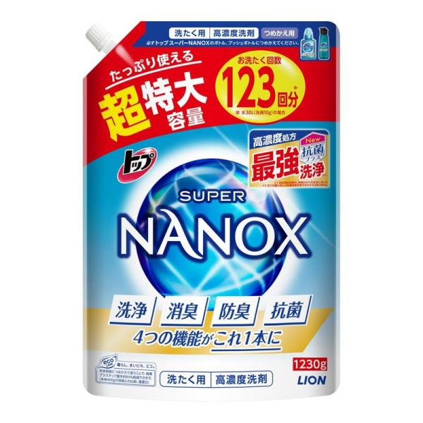 トップスーパーNANOX 詰替用超特大 1230g × 2個セット