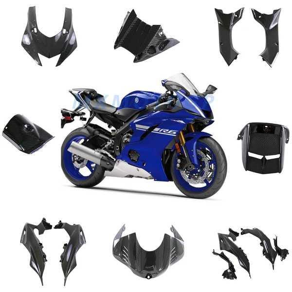 【互換品】カーボン調ファイバーフロントフェンダータンクカバー サイドパネル オートバイ アクセサリー...