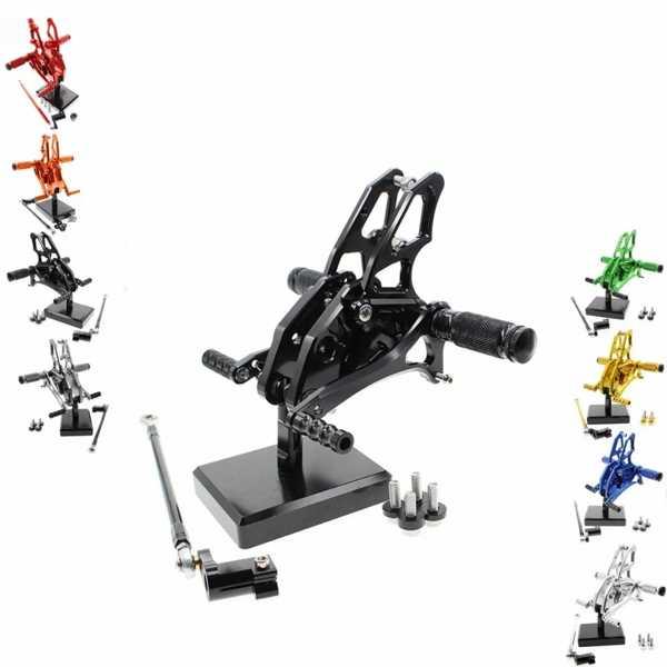 【互換品】オートバイ CNC ペダルバックステップ調整可能 位置リアセットフットレストフットペグヤマ...