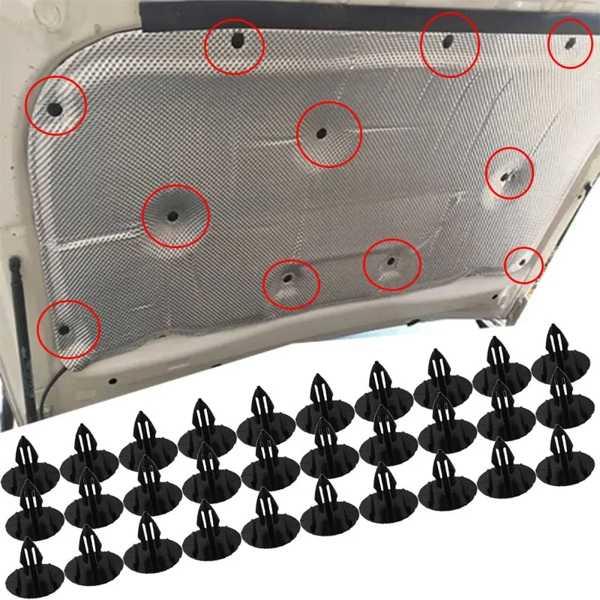 【互換品】プラスチックフード絶縁リテーナクリップトヨタ Rav4 Aca33 Aca38 Ala49...