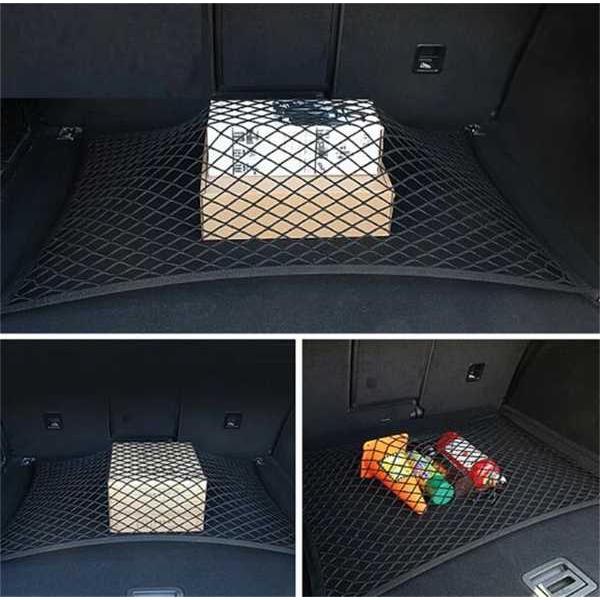 【互換品】80 × 60 センチメートルユニバーサル車ナイロン弾性メッシュトランクカーゴネット 収納...