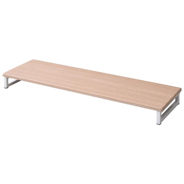 山善(YAMAZEN) モニター台 幅80×奥行25×高さ8cm キーボード収納 PC台 組立かん