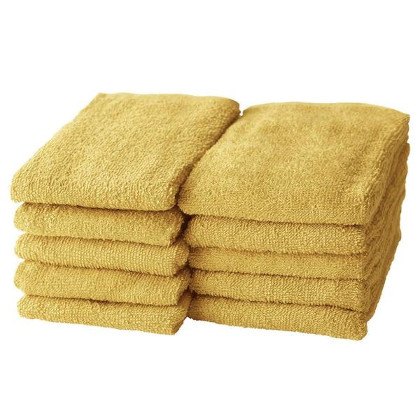 GamachaTowel 全22色 フェイスタオル【 オリーブオイル 10枚セット 】 キッチン