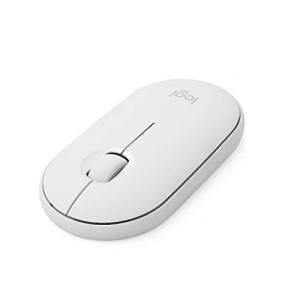 ロジクール ワイヤレスマウス 無線 マウス Pebble SE-M350OW 薄型 静音 オフホワイト ワイヤレス windows mac｜mantendo1