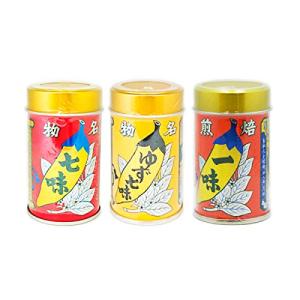 八幡屋礒五郎 唐からし3缶セット（七味唐辛子 一味・七味・ゆず七味） カンブリア宮殿｜mantendo1