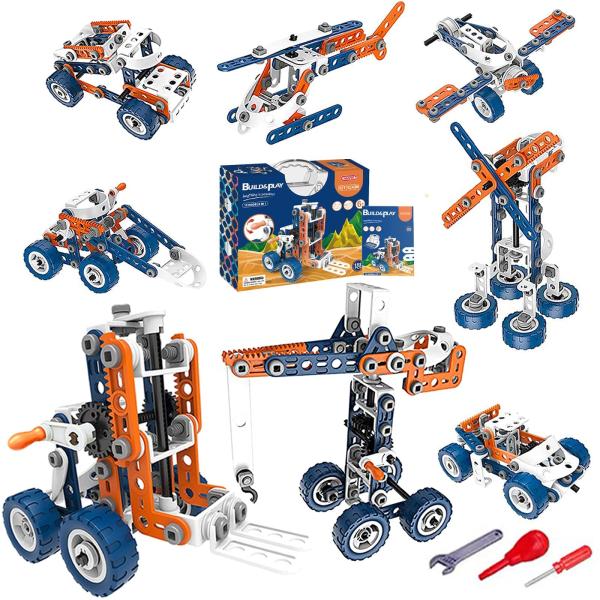 CANDYCOOL 子供おもちゃ 組み立て 車 おもちゃ 知育玩具 車セット 組み立て玩具 積み木 ...