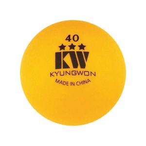 (KYUNGWON) キョウォン 卓球 ボール スリースター セルロイド 40mm 1ダース 12個入 (黄)｜mantendo1