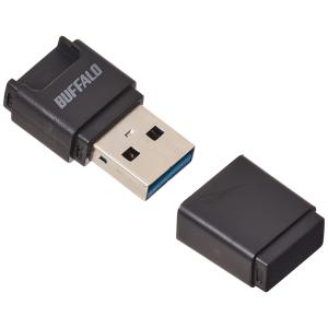 BUFFALO USB3.0 microSD専用コンパクトカードリーダー ブラック BSCRM100U3BK｜mantendo1