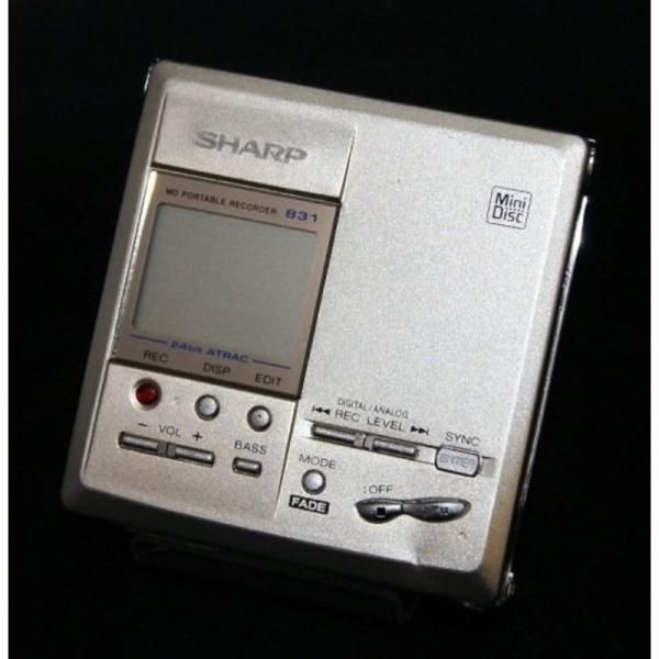 SHARP シャープ MD-MT831-S シルバー ポータブルMDレコーダー （小型MDプレイヤー...