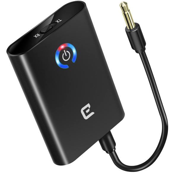 Eletoker Bluetooth 5.2 トランスミッター レシーバ ー aptX-Adapti...