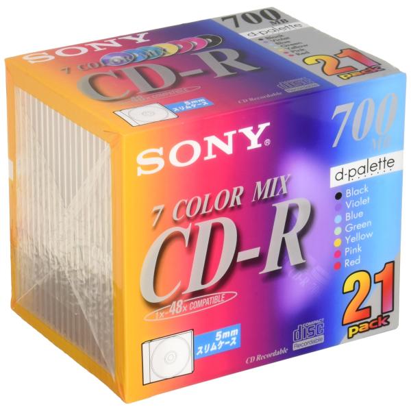 ソニー CD-Rメディア 5mmケース 21枚 21CDQ80EX