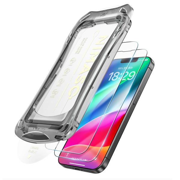 NIMASO ガラスフィルム iPhone 16e/ iPhone 14 /iPhone 13 Pr...