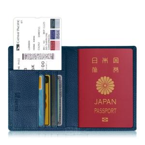 パスポートケース ホルダー トラベルウォレット スキミング防止 安全な海外旅行用 高級PUレザーパスポートカバー 多機能収納ポケット 名刺｜mantendo9