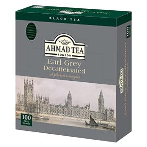 AHMAD TEA ( アーマッドティー ) デカフェ アールグレイ ティーバッグ 100袋入り カフェインレス タイプ 個包装｜mantendo9