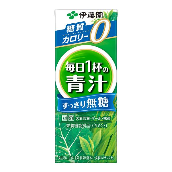 伊藤園 エコパック ごくごく飲める 毎日1杯の青汁 すっきり無糖 (紙パック) 200ml ×24本