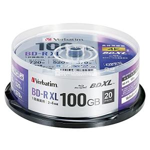 Verbatim バーベイタム 1回録画用 ブルーレイディスク BD-R XL 100GB 20枚 ホワイトプリンタブル 片面3層 2-4倍｜mantendo9