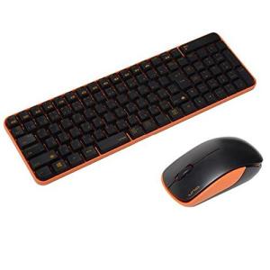 ユニーク ワイヤレスマウス&キーボードコンボ サイレントモデル Black&Orange MK48367GBO｜mantendo9