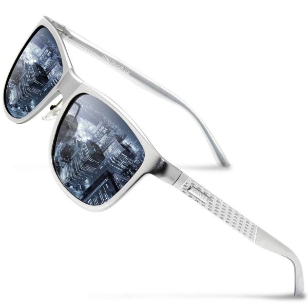 COSVER 偏光サングラス メンズ 運転 UV400 紫外線カット超軽量 フルフレームサングラス ...