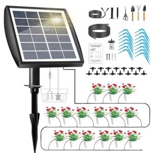 自動散水機 自動水やり 植物 散水タイマー 自動給水器 家庭用 ソーラー ガーデニング用品 小型 簡単水やりシステム 10鉢対応可能 葉植物