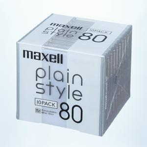 maxell 音楽用 MD 80分 「plain style」シリーズ ミルキーホワイト 10枚 PLMD80.10P｜mantendo9