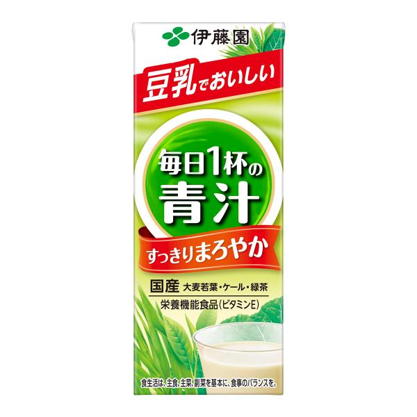 伊藤園 毎日1杯の青汁 まろやか豆乳ミックス 200ml×24本 紙パック (エコパック)