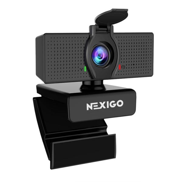 NexiGo N60 1080Pウェブカメラ、マイク付き、調整可能な視野角、ズーム機能、ソフトウェア...
