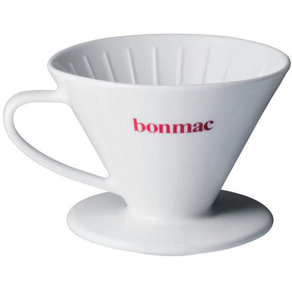 bonmac コーヒー ドリッパー 円錐型 V型磁器ドリッパー 1~4杯用 VCD-2W #8971...