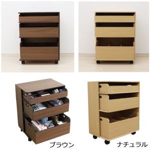 探し物防止ワゴン ナチュラルorブラウン 高さ...の詳細画像3