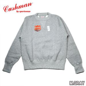 クッシュマン CUSHMAN 26901 SET IN SLEEVE SWEAT -MUJI- M.GRAY セットイン スイーブ スウェット 無地 両V｜manufactures-japan