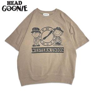 ヘッドグーニー HEADGOONIE WESTERNUNION SHORTSLEEVED SWEAT　半袖　スウェット　トレーナー｜manufactures-japan