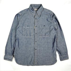 COLIMBO ZV-0301 Jacktar Blue Combination SHIRT ワークシャツ　コリンボ　シャンブレー｜manufactures-japan