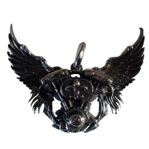 シルバー925 ショベルヘッドペンダント バイカーファッション