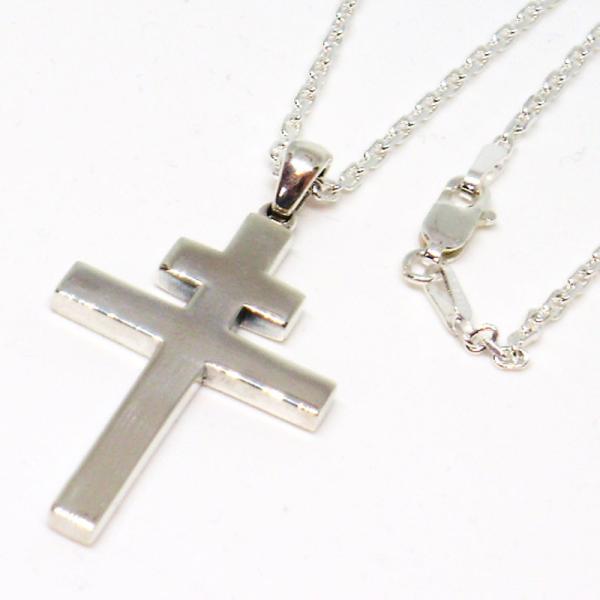 Silver925 ロレーヌ十字　ロレーヌクロスネックレス