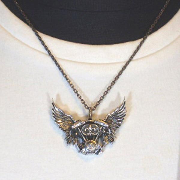 バイカーネックレス Silver925　バイクエンジン ショベルヘッドモチーフ　