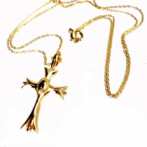 18金ネックレス　K18 クロスネックレス　高級　プレゼント　日本製