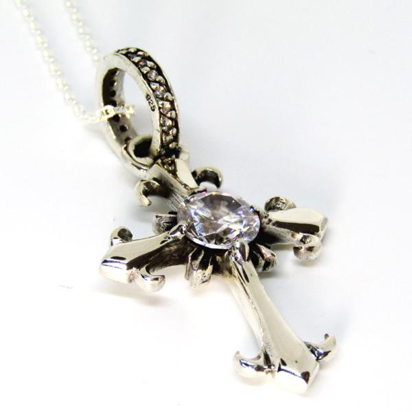 シルバー925 クロスネックレス Lサイズ 大き目クロスネックレス