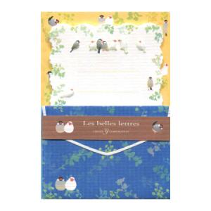 ミニミニレターセット 文鳥柄 便箋8枚+封筒4枚 CGMML1006 クリエイトG 40個までネコポス便可能