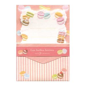 ミニミニレターセット マカロン柄 便箋8枚+封筒4枚 CGMML1015 クリエイトG 40個までネコポス便可能