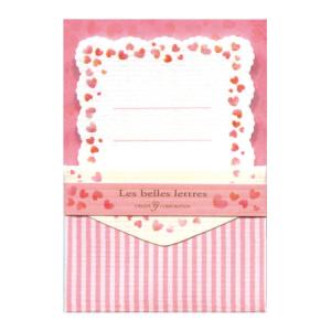 ミニミニレターセット ハート柄 便箋8枚+封筒4枚 CGMML1019 クリエイトG 40個までネコポス便可能