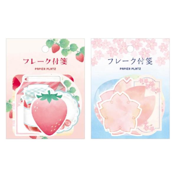 パピアプラッツ Natsunoka フレーク付箋 6柄30枚入 24個までメール便可能 クレス M在...