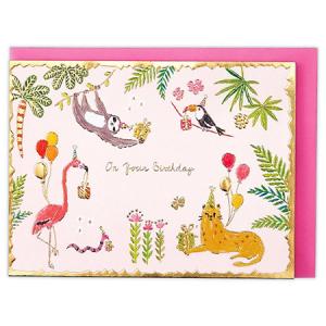 誕生祝い立体グリーティングカード ジャングル EAR-792-381 バースデーカード Hallmark 12個までネコポス便可能