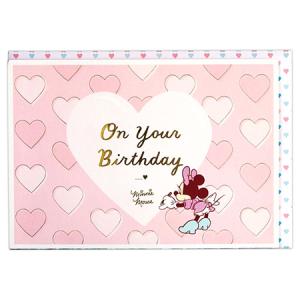 ディズニー誕生祝い立体グリーティングカード ミニー ピンク EAR-801-199 バースデーカード Hallmark 8個までネコポス便可能