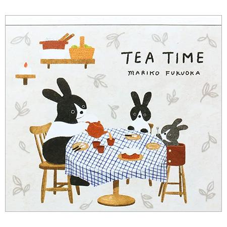 福岡麻利子ブロックメモ ティータイム 4柄120枚 22-886 6個までメール便可能 表現社 M在...