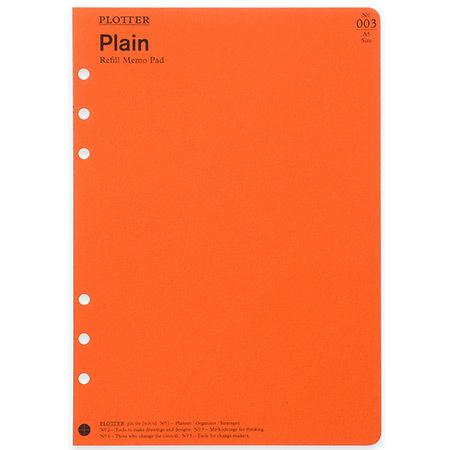 プロッターPLOTTERメモパッド無地 A5サイズ 80枚 77716414 システム手帳用リフィル...