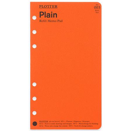 プロッターPLOTTER メモパッド無地 バイブルサイズ 80枚 77716415 knox 6冊ま...