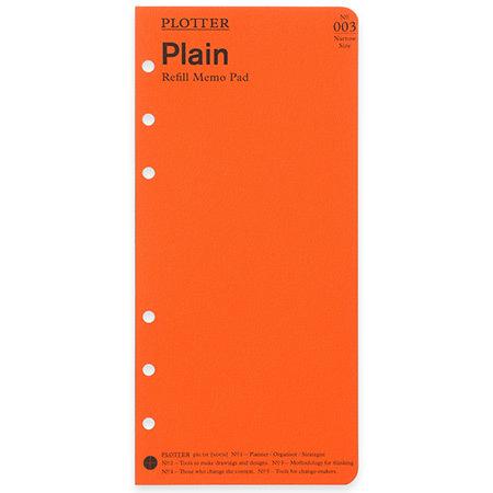 プロッターPLOTTERメモパッド無地 ナローサイズ 80枚 77716416 システム手帳用 kn...